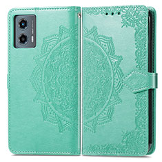 Leather Case Stands Fashionable Pattern Flip Cover Holder for Motorola Moto G 5G (2023) Green