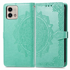 Leather Case Stands Fashionable Pattern Flip Cover Holder for Motorola Moto G Stylus (2023) 4G Green