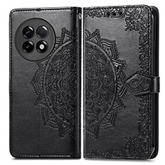 Leather Case Stands Fashionable Pattern Flip Cover Holder for OnePlus 11R 5G Black