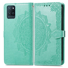 Leather Case Stands Fashionable Pattern Flip Cover Holder for Realme V11 5G Green