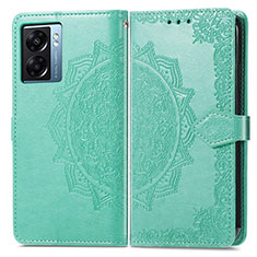 Leather Case Stands Fashionable Pattern Flip Cover Holder for Realme V23i 5G Green