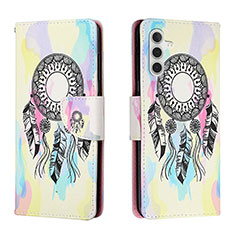 Leather Case Stands Fashionable Pattern Flip Cover Holder H01X for Samsung Galaxy A04s Colorful