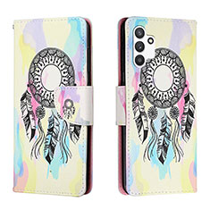 Leather Case Stands Fashionable Pattern Flip Cover Holder H01X for Samsung Galaxy A13 4G Colorful