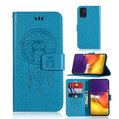 Leather Case Stands Fashionable Pattern Flip Cover Holder JX1 for Samsung Galaxy A24 4G Blue