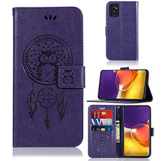 Leather Case Stands Fashionable Pattern Flip Cover Holder JX1 for Samsung Galaxy F34 5G Purple