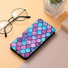 Leather Case Stands Fashionable Pattern Flip Cover Holder S01D for Xiaomi Redmi 11A 4G Purple