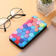 Leather Case Stands Fashionable Pattern Flip Cover Holder S01D for Xiaomi Redmi 12C 4G Colorful