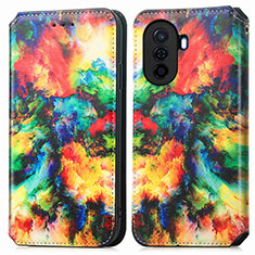 Leather Case Stands Fashionable Pattern Flip Cover Holder S02D for Huawei Enjoy 50 Mixed