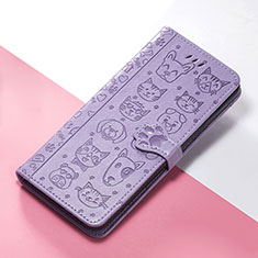 Leather Case Stands Fashionable Pattern Flip Cover Holder S03D for Xiaomi Mi 13 Ultra 5G Purple