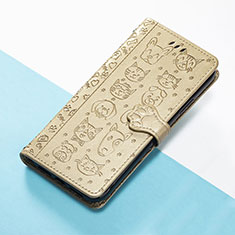 Leather Case Stands Fashionable Pattern Flip Cover Holder S05D for Nokia C12 Plus Gold