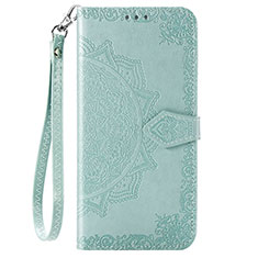 Leather Case Stands Fashionable Pattern Flip Cover Holder S05D for Samsung Galaxy A11 Green