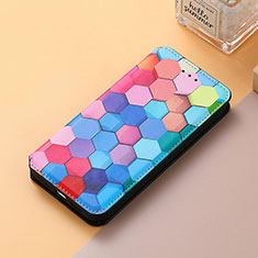 Leather Case Stands Fashionable Pattern Flip Cover Holder S06D for Huawei Enjoy 50 Colorful