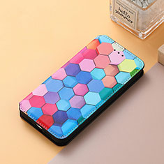 Leather Case Stands Fashionable Pattern Flip Cover Holder S06D for Huawei Honor Magic3 5G Colorful