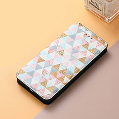 Leather Case Stands Fashionable Pattern Flip Cover Holder S06D for Huawei Honor Magic3 5G White