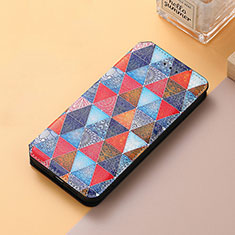 Leather Case Stands Fashionable Pattern Flip Cover Holder S06D for Huawei Honor Magic3 Pro 5G Brown