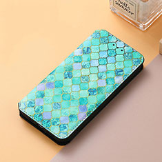 Leather Case Stands Fashionable Pattern Flip Cover Holder S06D for Huawei Honor Magic5 5G Green