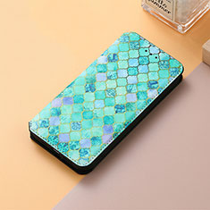 Leather Case Stands Fashionable Pattern Flip Cover Holder S06D for Huawei Nova 10 Pro Green