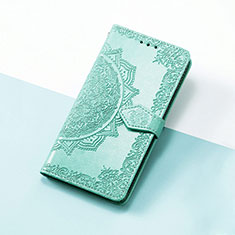 Leather Case Stands Fashionable Pattern Flip Cover Holder S07D for Google Pixel 6 Pro 5G Green