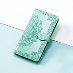 Leather Case Stands Fashionable Pattern Flip Cover Holder S07D for Huawei Enjoy 50z Green