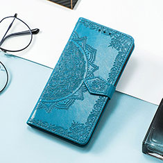 Leather Case Stands Fashionable Pattern Flip Cover Holder S07D for Huawei Honor Magic4 Pro 5G Blue