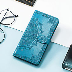 Leather Case Stands Fashionable Pattern Flip Cover Holder S07D for Huawei Honor Magic5 Pro 5G Blue