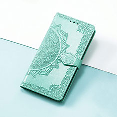 Leather Case Stands Fashionable Pattern Flip Cover Holder S07D for Huawei Honor V40 5G Green