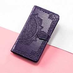 Leather Case Stands Fashionable Pattern Flip Cover Holder S07D for Huawei Nova 10 Pro Purple