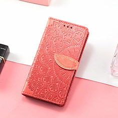 Leather Case Stands Fashionable Pattern Flip Cover Holder S08D for Huawei Honor Magic3 5G Red