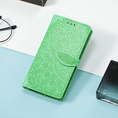 Leather Case Stands Fashionable Pattern Flip Cover Holder S08D for Huawei Honor X8 4G Green