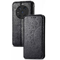 Leather Case Stands Fashionable Pattern Flip Cover Holder S09D for Huawei Honor Magic3 5G Black