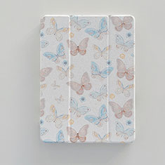 Leather Case Stands Fashionable Pattern Flip Cover Holder XH2 for Apple iPad 10.2 (2019) White