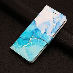 Leather Case Stands Fashionable Pattern Flip Cover Holder Y01X for Xiaomi Poco C55 Blue
