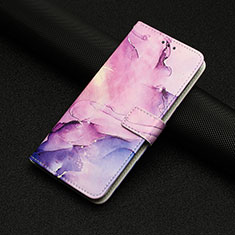 Leather Case Stands Fashionable Pattern Flip Cover Holder Y01X for Xiaomi Poco C55 Purple