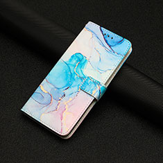 Leather Case Stands Fashionable Pattern Flip Cover Holder Y01X for Xiaomi Poco M4 Pro 4G Sky Blue