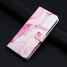 Leather Case Stands Fashionable Pattern Flip Cover Holder Y01X for Xiaomi Redmi A1 Plus Pink