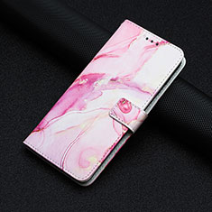 Leather Case Stands Fashionable Pattern Flip Cover Holder Y01X for Xiaomi Redmi K60 5G Pink