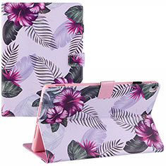 Leather Case Stands Fashionable Pattern Flip Cover Holder Y02B for Apple iPad 10.2 (2019) Purple