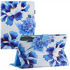 Leather Case Stands Fashionable Pattern Flip Cover Holder Y02B for Apple iPad 10.2 (2021) Blue