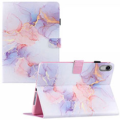 Leather Case Stands Fashionable Pattern Flip Cover Holder Y02B for Apple iPad Mini 6 White