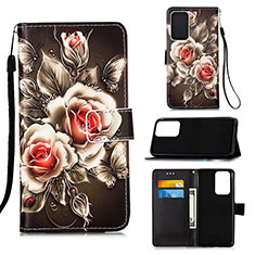 Leather Case Stands Fashionable Pattern Flip Cover Holder Y02B for Samsung Galaxy A13 4G Black