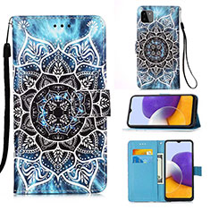 Leather Case Stands Fashionable Pattern Flip Cover Holder Y02B for Samsung Galaxy A22 5G Mixed