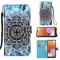 Leather Case Stands Fashionable Pattern Flip Cover Holder Y02B for Samsung Galaxy A32 4G Mixed