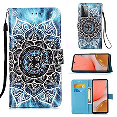 Leather Case Stands Fashionable Pattern Flip Cover Holder Y02B for Samsung Galaxy A72 4G Mixed