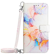 Leather Case Stands Fashionable Pattern Flip Cover Holder Y02B for Samsung Galaxy Z Fold5 5G Blue