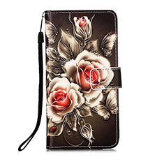 Leather Case Stands Fashionable Pattern Flip Cover Holder Y02B for Xiaomi Redmi K40 5G Red