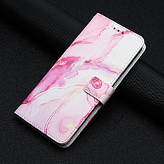 Leather Case Stands Fashionable Pattern Flip Cover Holder Y02X for Google Pixel 7 Pro 5G Pink