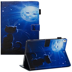 Leather Case Stands Fashionable Pattern Flip Cover Holder Y03B for Apple iPad 10.2 (2019) Blue