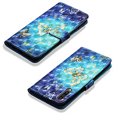 Leather Case Stands Fashionable Pattern Flip Cover Holder Y03B for Samsung Galaxy A30S Sky Blue