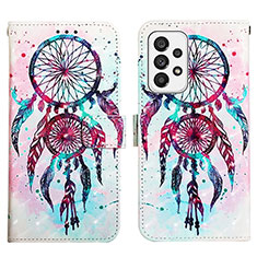 Leather Case Stands Fashionable Pattern Flip Cover Holder Y03B for Samsung Galaxy A73 5G Mixed