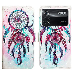 Leather Case Stands Fashionable Pattern Flip Cover Holder Y03B for Xiaomi Poco X4 Pro 5G Colorful